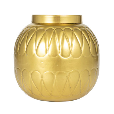 Decorative Embossed Metal Container
