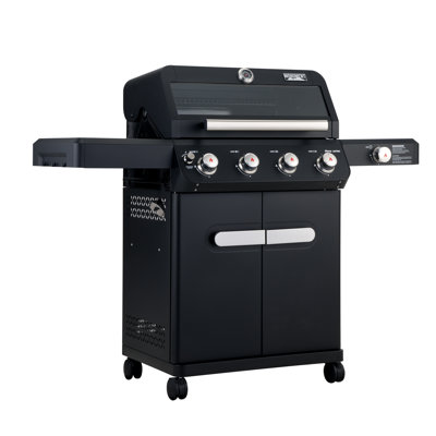  Monument Grills 4+1 Outdoor Barbecue Stainless Steel 4 Burners & 1 Side Burner Propane Gas Grill, 52,000 BTU Patio Garden Barbecue Grill with Knob Control, Mesa425, Black
