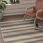 Tapis gris en laine tissé à plat à la main Chiginagak-16765844