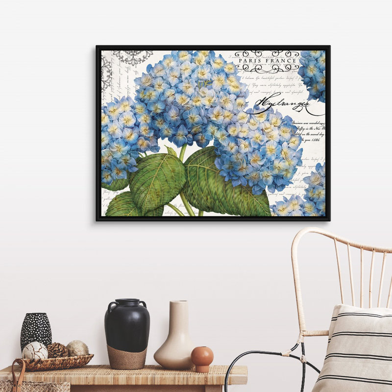 Art mural sur toile botanique, Toile avec cadre noir, H 30 po x l 40 po x P 1,75 po