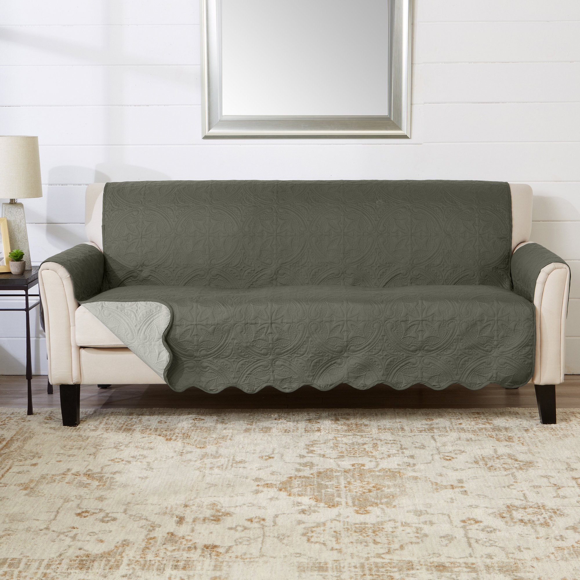 Red Barrel Studio® Elenor T-Cushion Sofa Slipcover & Reviews