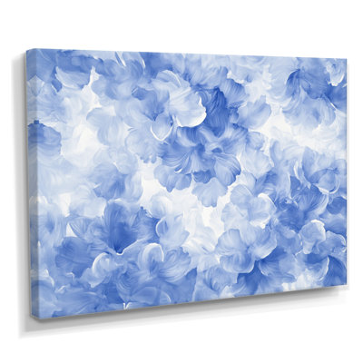 «Aqua Velvet Daisies Flower Flow I» - impression murale marguerites