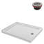 Base de douche rectangulaire en acrylique l 48 po x P 36 po, bonde incluse