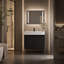 Meuble-lavabo autoportant de 36 po avec lavabo en résine, 2 portes à fermeture douce, armoire de rangement en contreplaqué chêne foncé pour salle de bain, salle d'eau