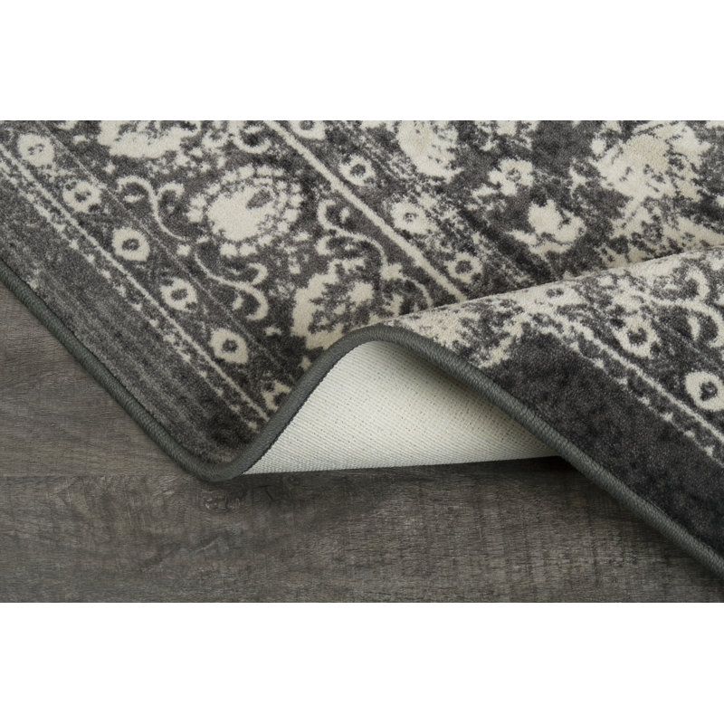 Tapis oriental délavé onyx Goutier Camak, Rectangle 3 pi 10 po x 5 pi 4 po
