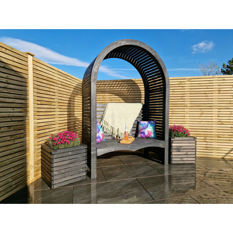Grange Contemporary Arbour Bench, Black