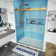 Opal Mirage MCOCOD 56-61" W x 79" H Double Sliding Frameless Smooth Sliding Shower Door with 3/8"(10mm) Clear Glass
