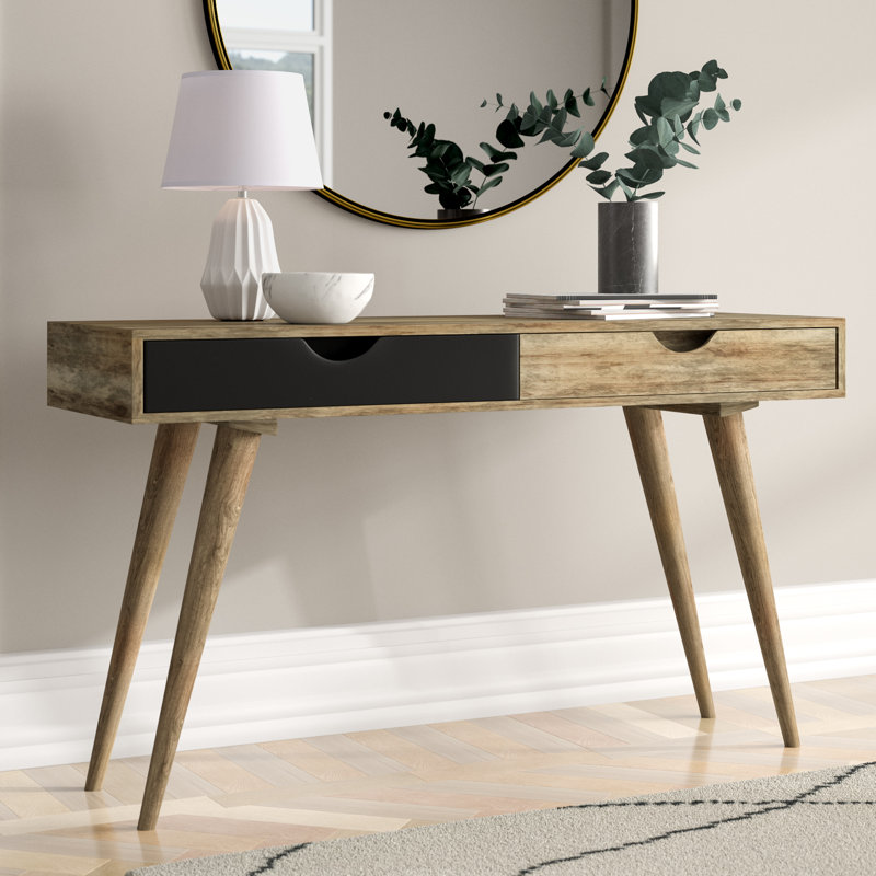 Rousseau 120cm Solid Wood Console Table, Black