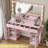 Vanity Desk with Power Outlet,Lighted Mirror, Makeup Dressing Table with Large Storage Drawer, Cabinet and Foldable Panel-859544037