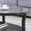 Ensemble de tables basses ovales contemporaines 3 pièces avec tablette et table de salon