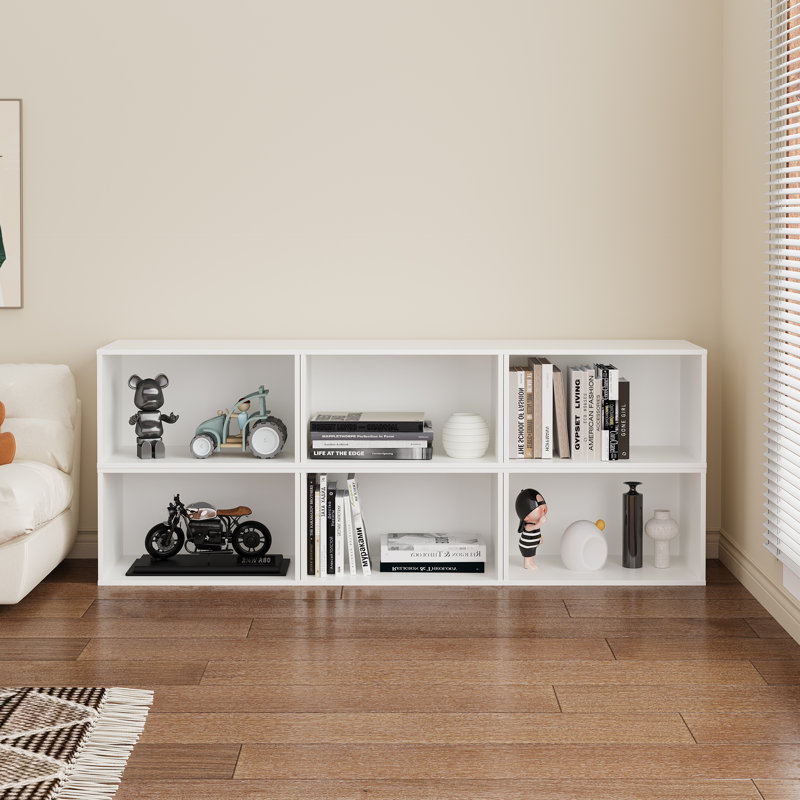 Adavia 6 Cube Bookshelf, Stackable Cubby Storage Organizers