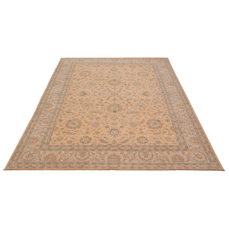 Tapis rectangulaire unique en laine 9 pi 1 po x 11 pi 10 po 1990 Aleg