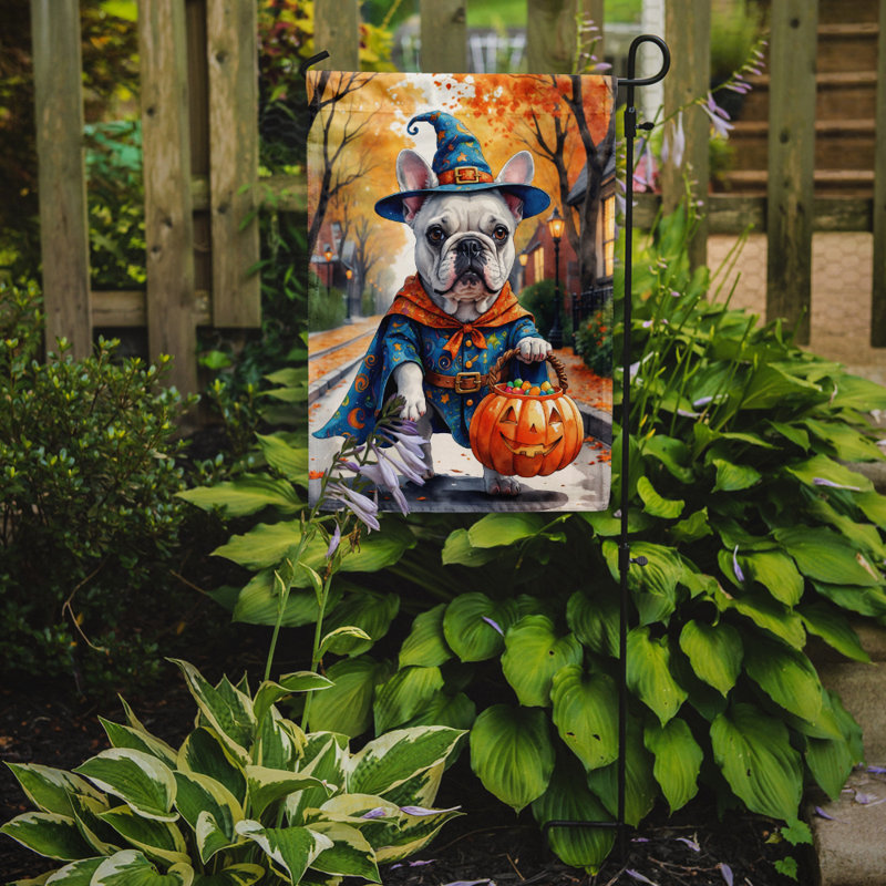 Drapeau du jardin Mastiff, Bouledogue français blanc