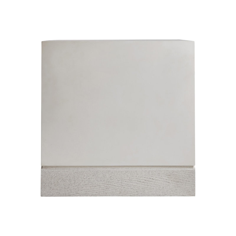 Ellison 22" Faux Stone and Wood End Table