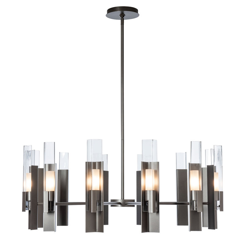 Summit Pendant - 12-Light - Oil Rubbed Bronze - Frosted Glass, Sterling, Clear Glass