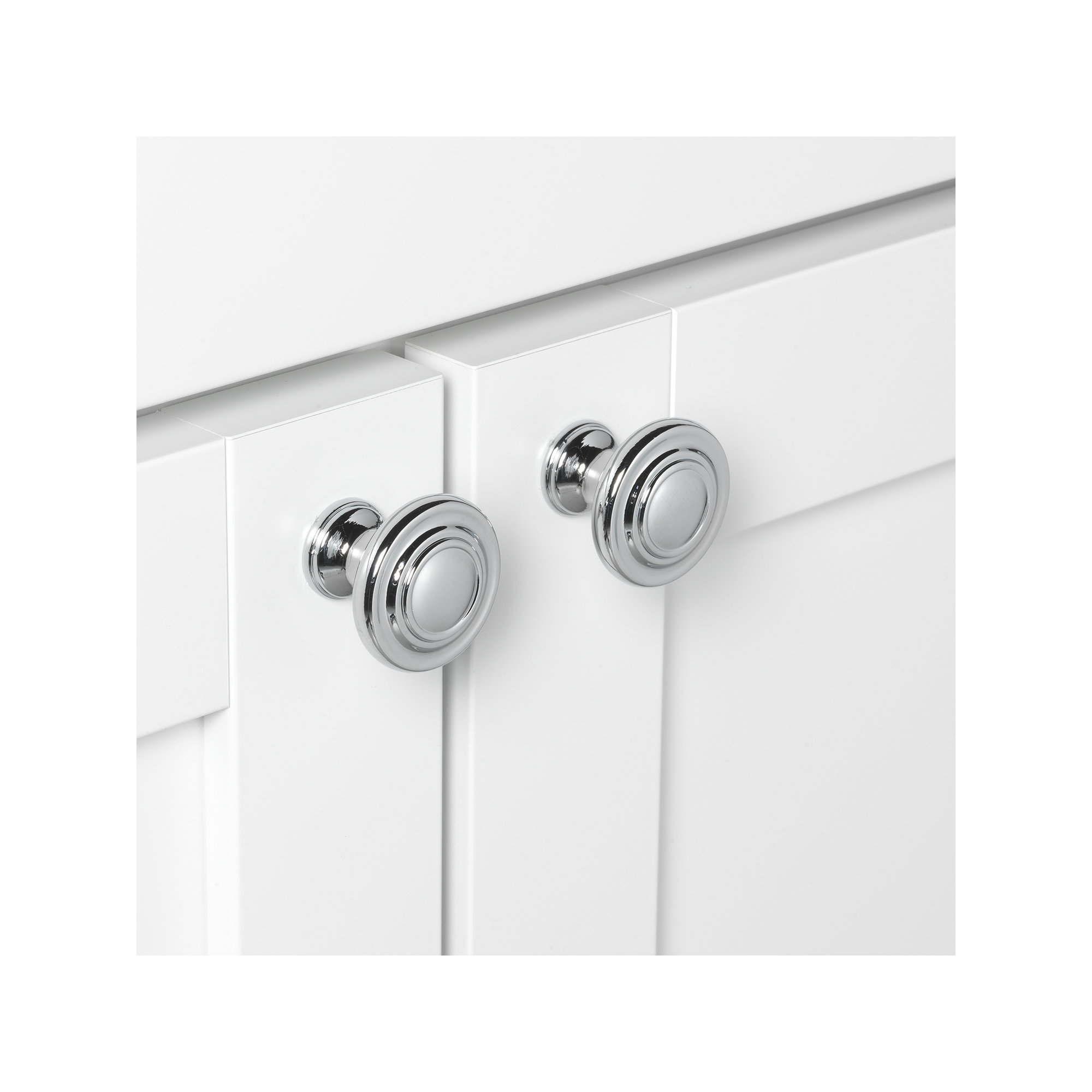 Mushroom Knob Multipack, Polished Chrome