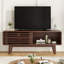 Meuble télé Mid-Modern Century pour téléviseur de 59 po ou moins avec porte coulissante et armoire de rangement, idéal pour le salon et la chambre à coucher-55030699