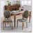 French Style Solid Wood Frame Antique Chair with Hand-pulled Buckle Decoration, for Elegant Dining and Accent Seating-1698348811
