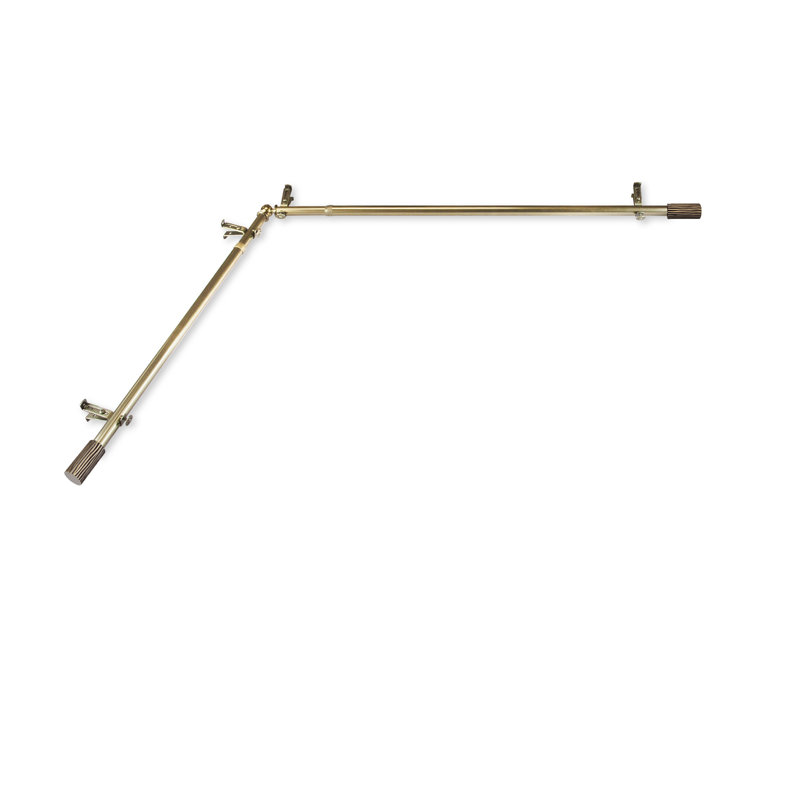 Tringle à rideaux simple Dambrosio, 120 po à 170 po, Laiton antique