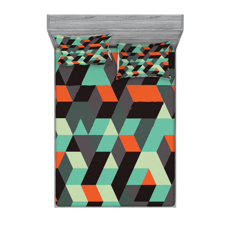 Microfiber Geometric Sheet Set