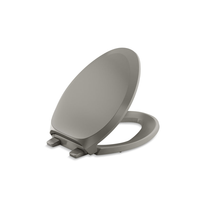 French Curve Elongated Toilet Seat, Cashmere, Ready Latch