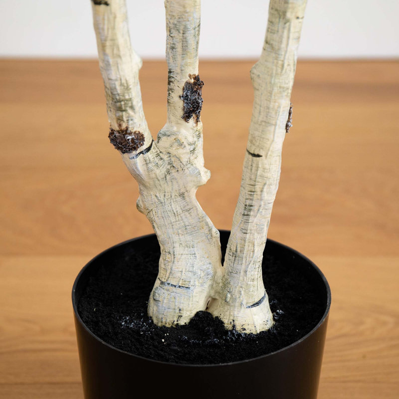 84'' Faux Birch Tree in Pot Liner