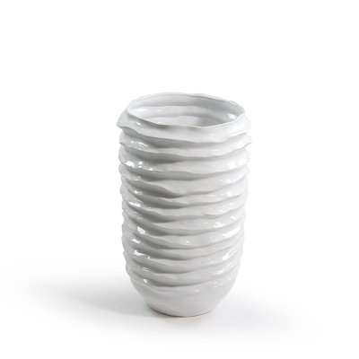 Wavy Disk Ceramic Planter