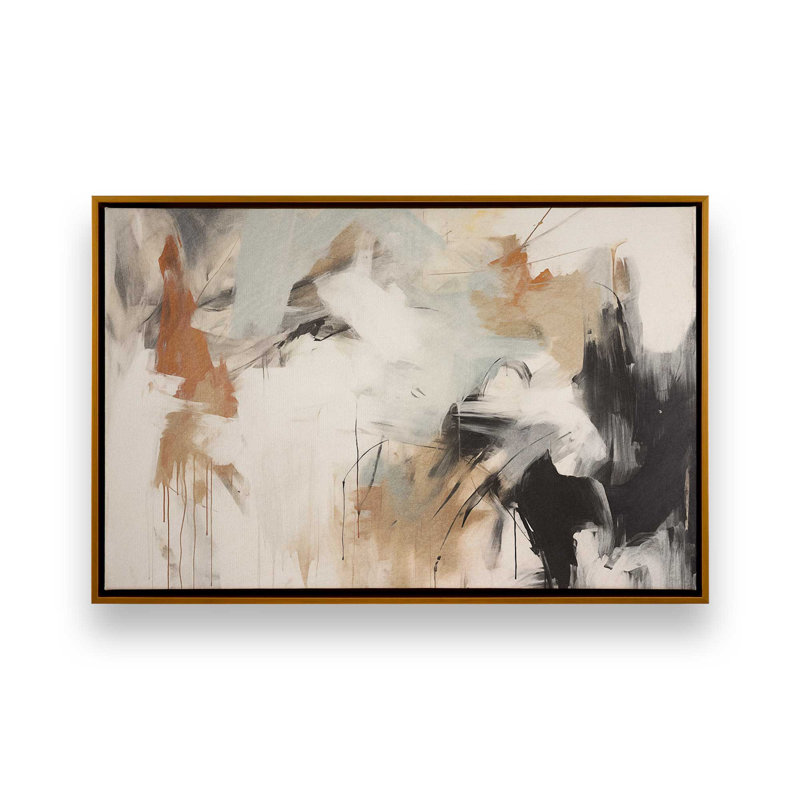 Impression sur toile Chaotic Crescendo, Cadre flottant or poli, 1, H 8,75 po x l 12,75 po