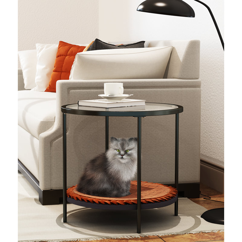 Glass Top End Table