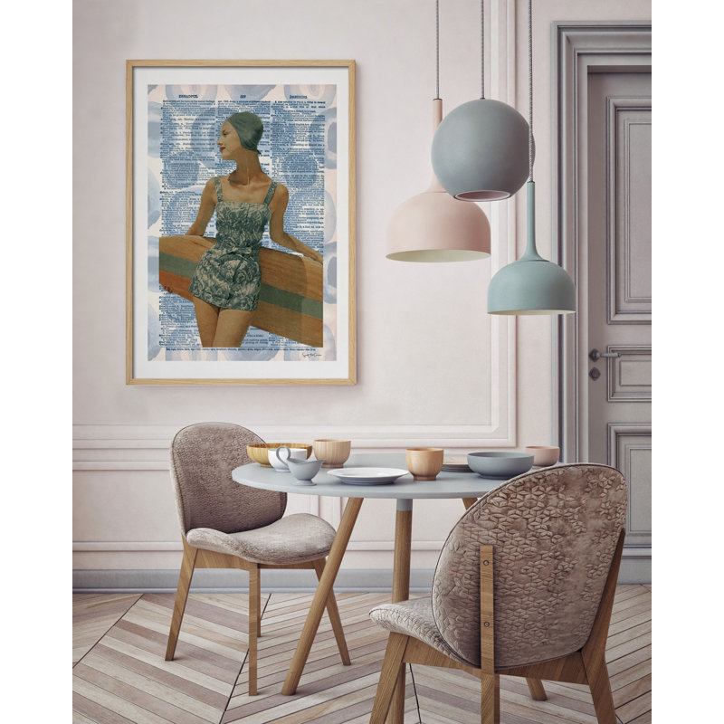 Surf 1950 by Soul Art Corner - Single Picture Frame Print, 62cm H x 42cm W x 3cm D