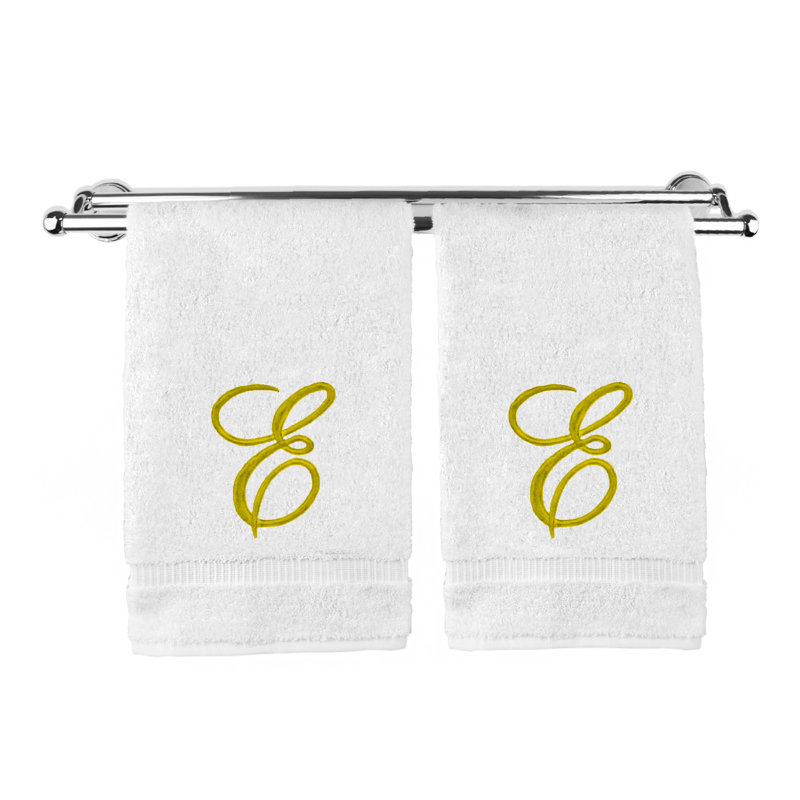 Super Plush Hand Towel, White/Gold, E