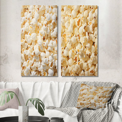 Popcorn Extravaganza - Popcorn Canvas Art Print Set Of 2