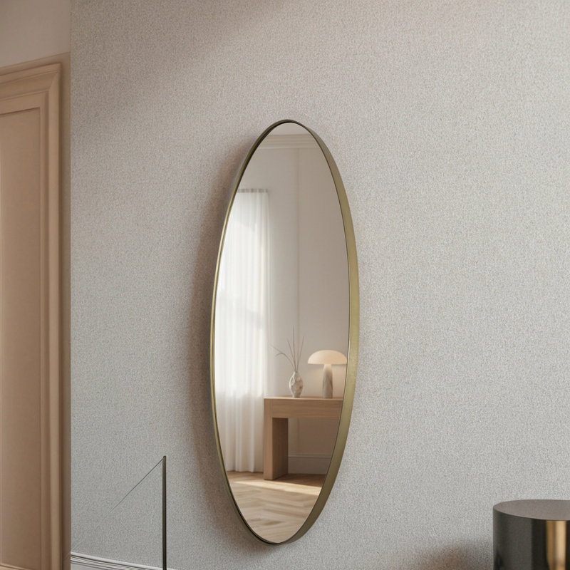 Tablet Oval Wall Mirror - 22"W x 30"H - Gold, 22"W x 30"H, Gold
