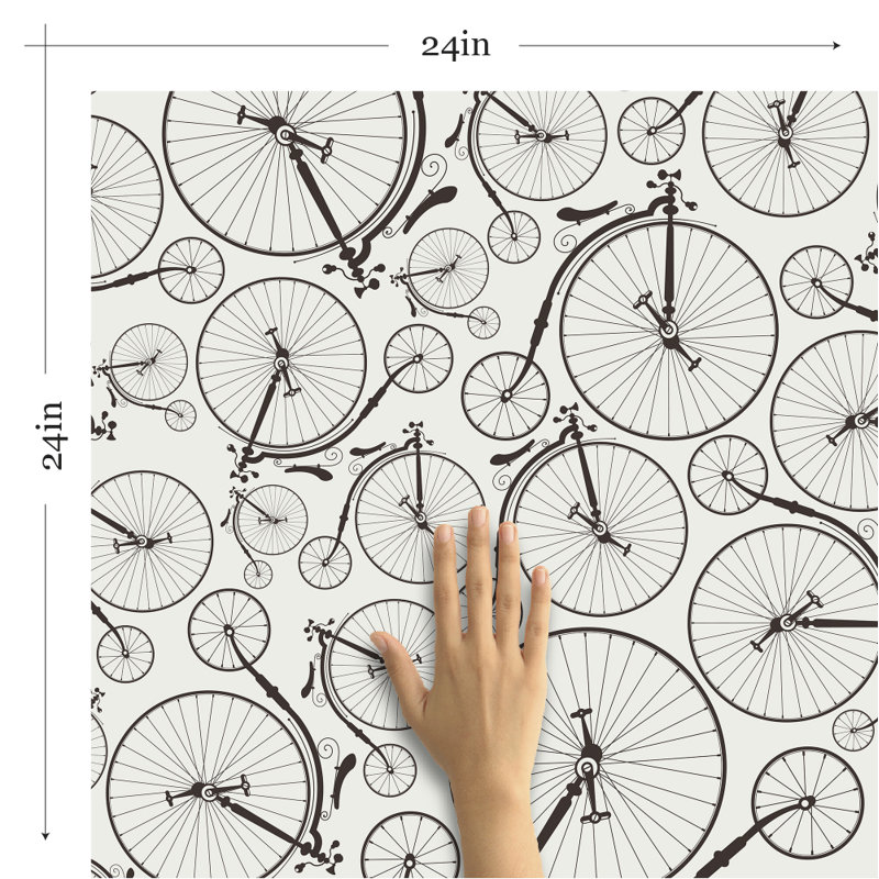 Kellam Peel & Stick Geometric Tile, 48" L x 24" W