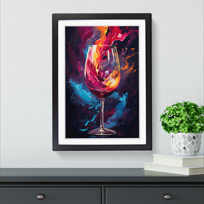 Wine Abstract Art - Framed Print