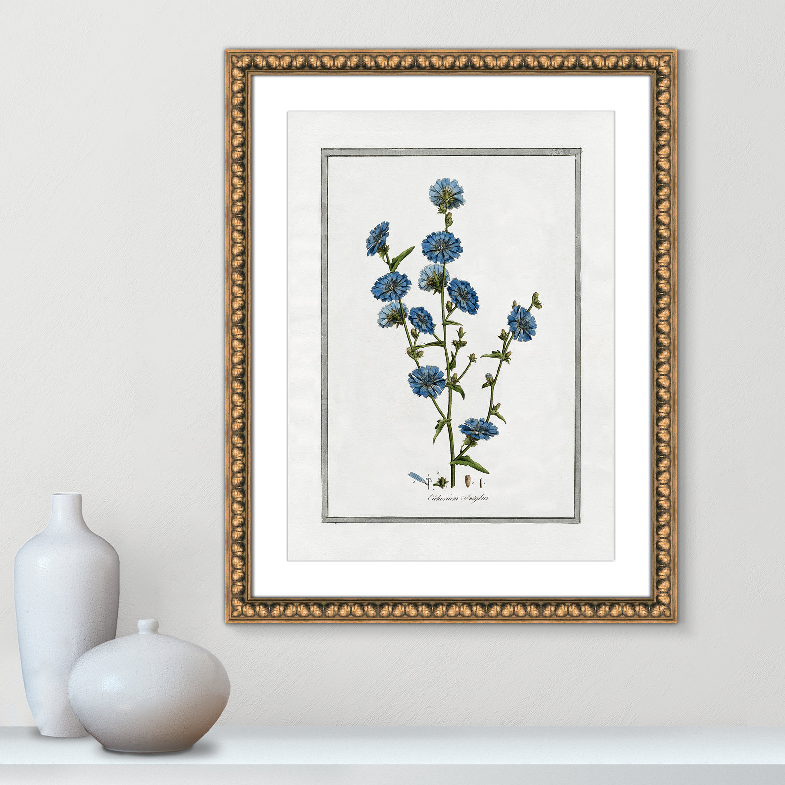 Colombe "Soft Botanical I" Print, Gold Bead Framed, 18" W x 24" H