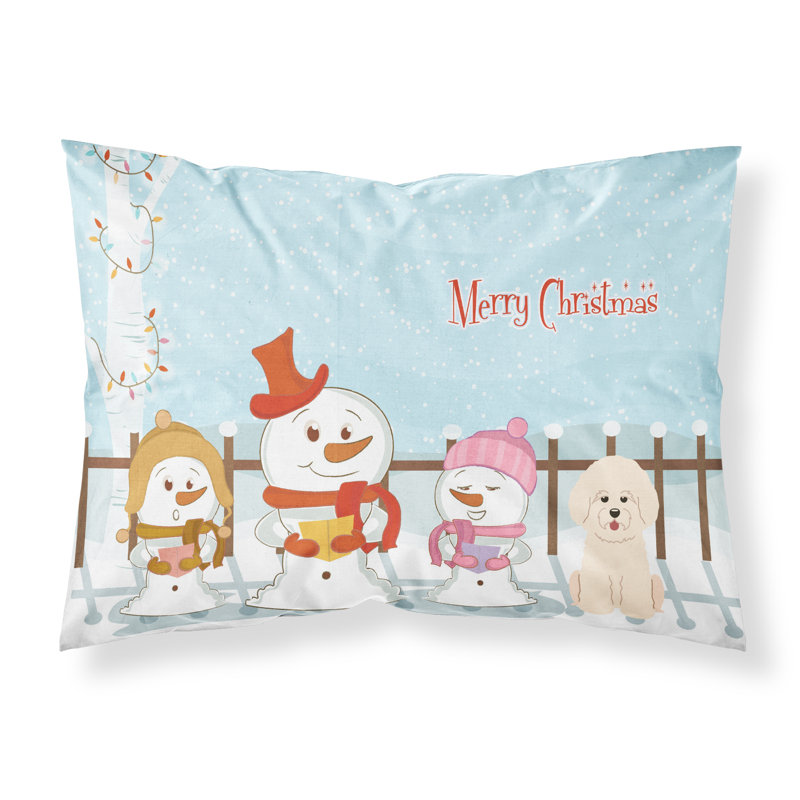 Taie d'oreiller Merry Christmas Merry Christmas, Bichon frisé et choristes