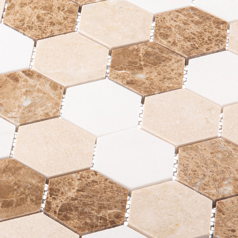 Channing 2 in. Hexagon Honeycomb Mosaic Tile, Moutarde He