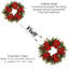 Couronne de Noël artificielle 20 pouces