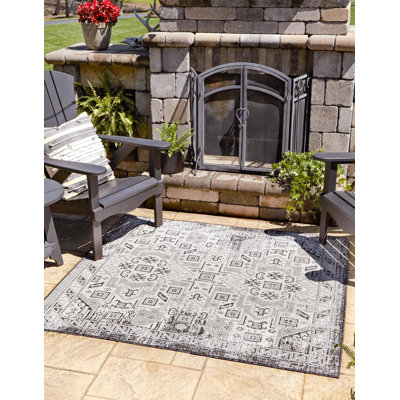 Tapis gris d'extérieur Chand