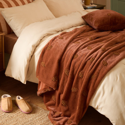 Autumn Trail Abstract Knitted Blanket