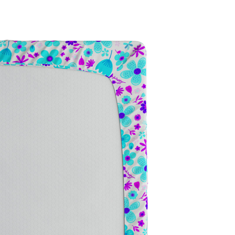 Microfiber Floral Fitted Sheet, Queen Fitted Sheet