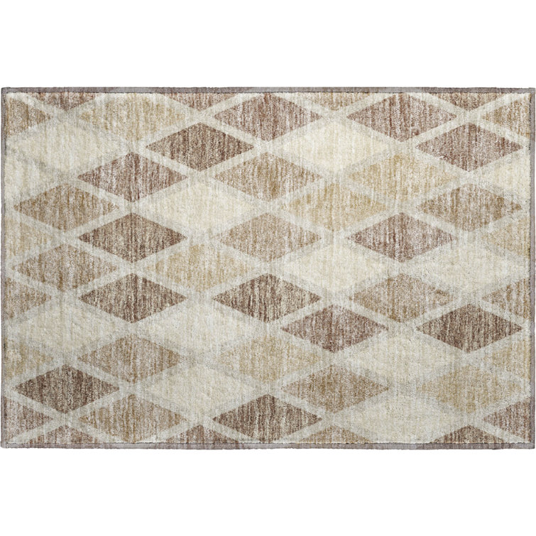 Premium Machine Washable Prisco Taupe Rug