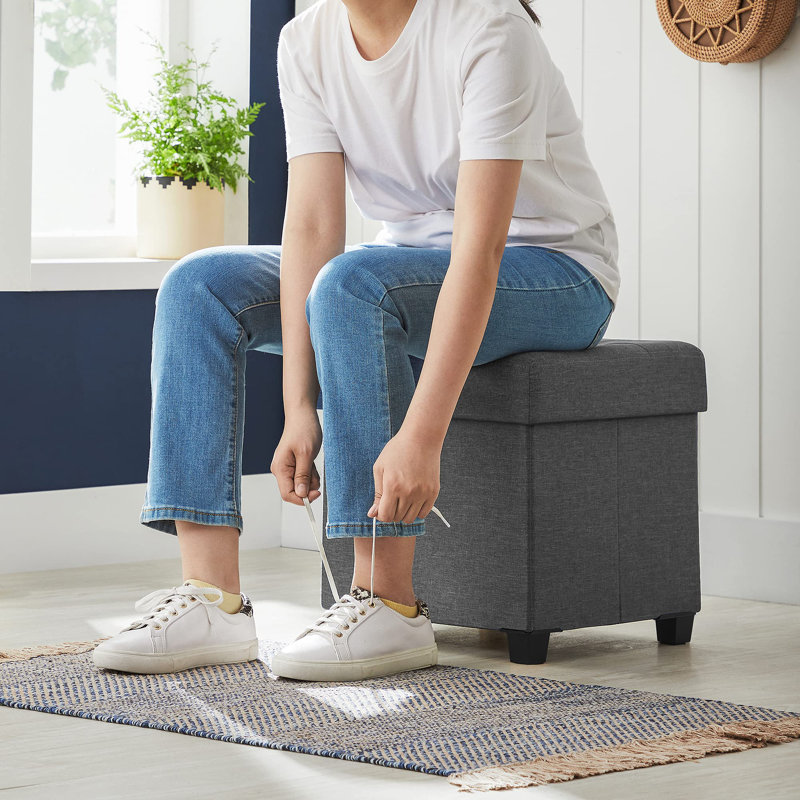 Cube Storage Ottoman(Dark Grey)