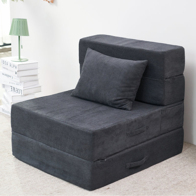 Canapé-lit convertible, canapé-lit pliable simple, Gris foncé, Floor Couch Twin 39“
