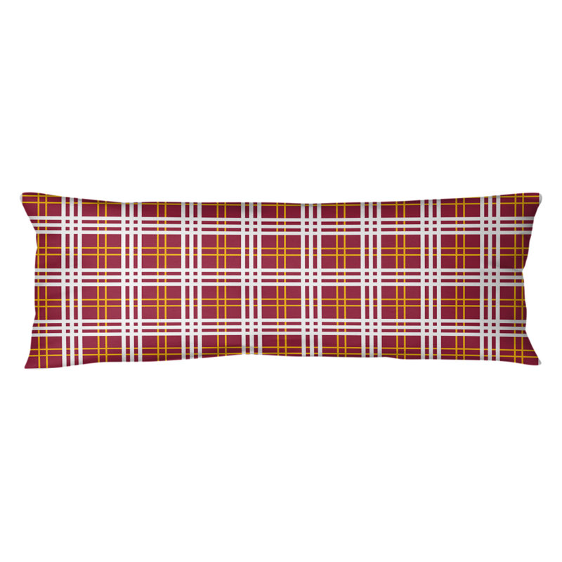 Coussin de soutien en polyester Arizona Football, Rouge / jaune / blanc, Microfibre