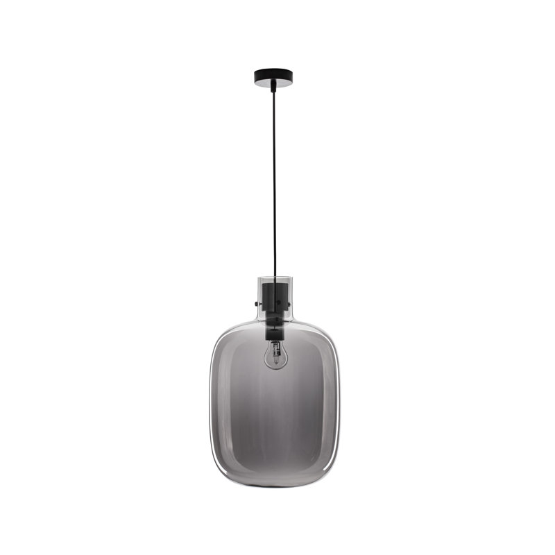 1 - Light Black Drum Pendant