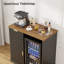 Armoire à café 39,4 "avec espace réfrigérateur, armoire à vin cannelée moderne avec tiroir et rangement pour salle à manger, noir