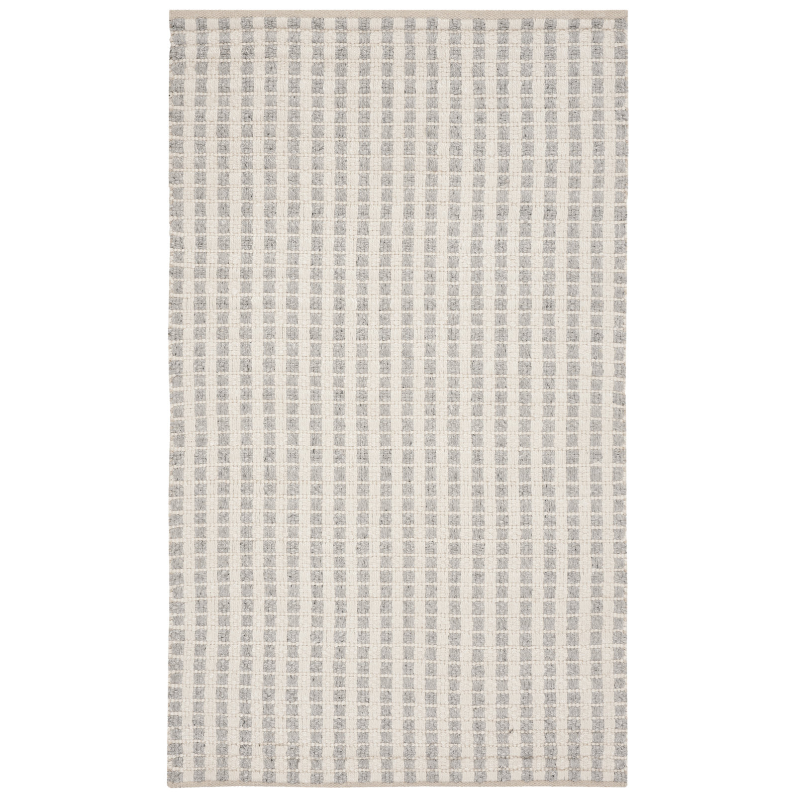 Russo Hand Woven Bamboo Silk Striped Rug, Rectangle 5' x 8'
