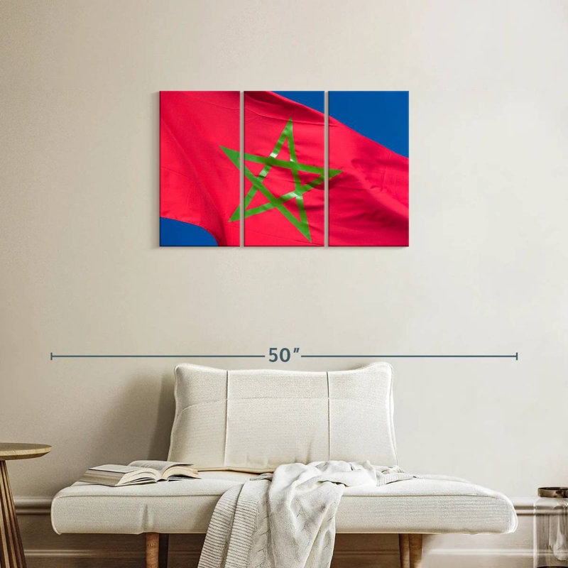Moroccan Flag, 20" H x 33" W
